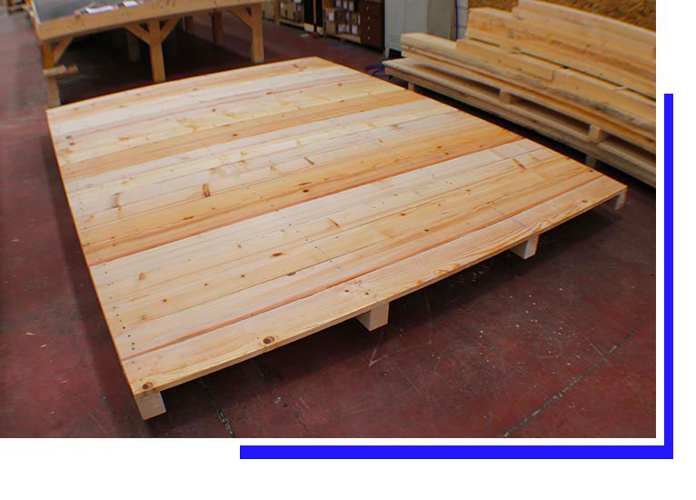 Skid in legno a Lecco